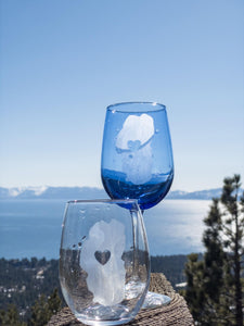 Lake Tahoe Artistry Wine  Glasses